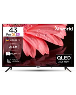 AI43FHDGTQ2 43-Inch FHD QLED Bezel-less Google TV | HDR10, Dolby Audio, Chromecast, Dual-Band WiFi, 1.5GB/8GB