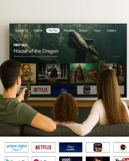 AI32SMTQ2 32-Inch QLED Bezel-less Google TV | Android 14.0, 1.5GB RAM/8GB Storage, Dolby Audio, Dual Band WiFi